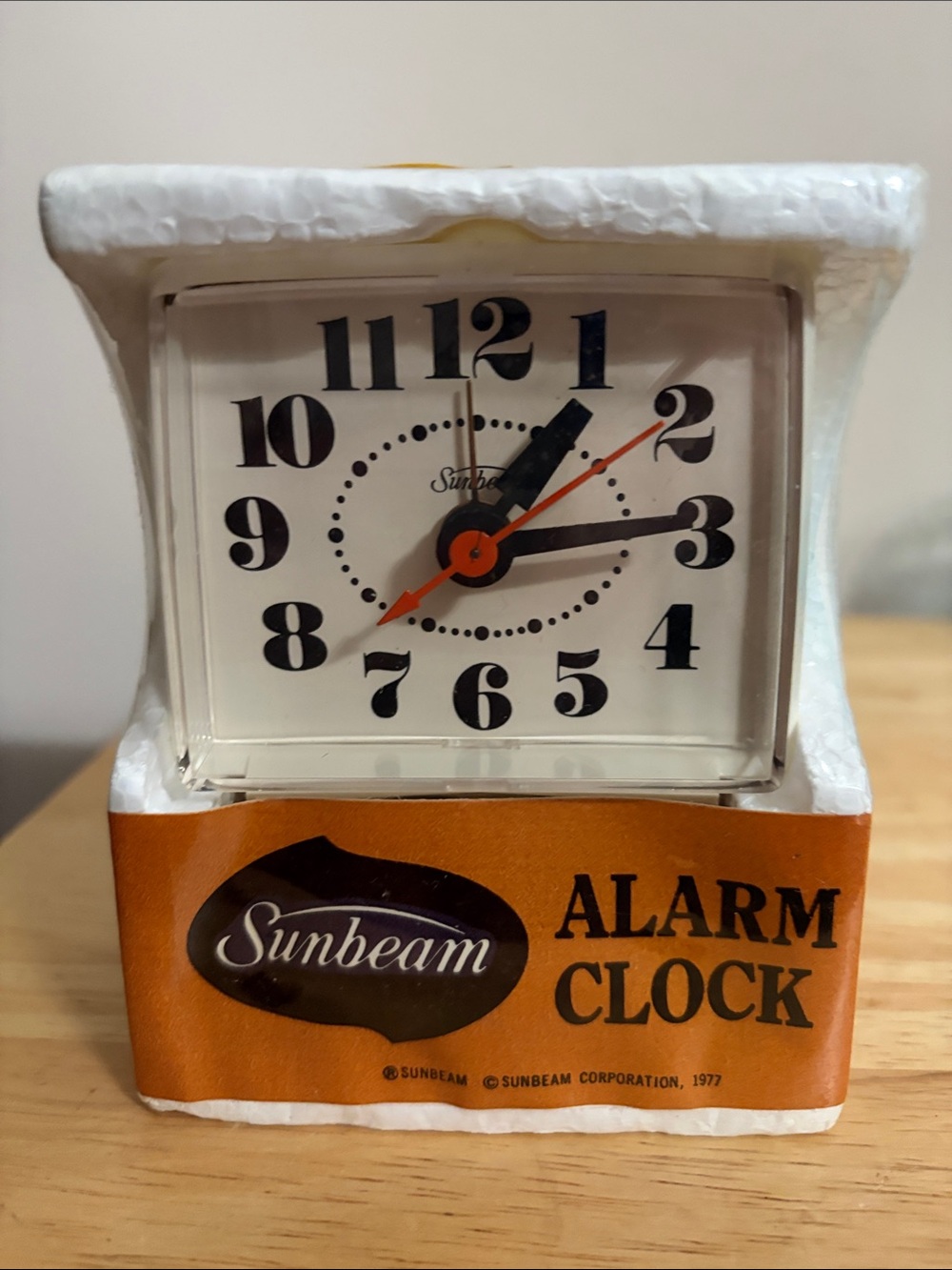 1977 Sunbeam Dial Electric Alarm Clock New Old Stock NOS Sealed Original